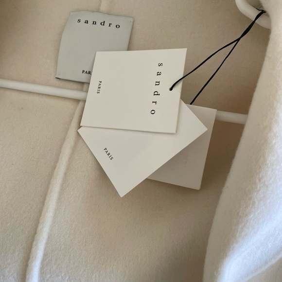 Sandro Dilan double face long wool coat xs - Picture 6 of 9